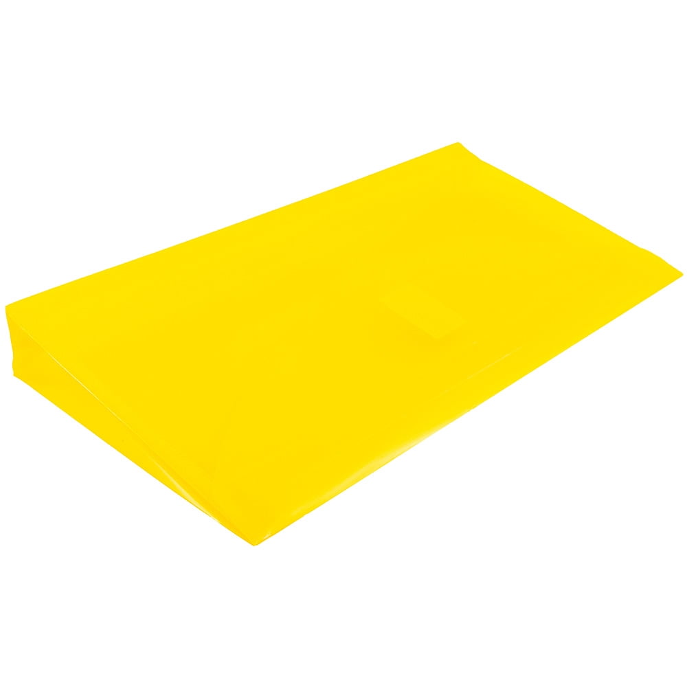 JAM Paper Plastic Expansion Envelopes, Hook & Loop Closure, #10 Booklet Wallet, 5 1/4 x 10, 1 in Expansion, Yellow, 3/Pack