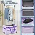 thumbnail image 4 of ABORON Dance Bag with Garment Rack, 27" Collapsible Costume Rolling Duffel Bag with Wheels for Competition, Shows, Performances, Travel Duffle Bag Luggage for Women and Men, 4 of 11