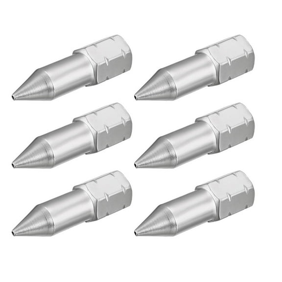 Unique Bargains G1/8 Grease Fitting Standard Grease Type Nozzle Zinc Plated Silver Tone, 6Pcs