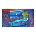 thumbnail image 2 of MKHERT Original Oil Painting of Boats Doormat Non-slip Bath Mat Floor Mat 30x18 inch, 2 of 3