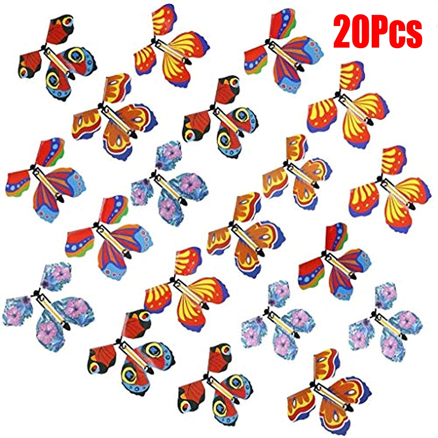  LEAMEERY 5 PCS Magic Wind Up Flying Butterfly Surprise Box,  Explosion Box in The Book Rubber Band Powered Magic Fairy Flying Toy, for  Mom, Birthday Greeting Card Surprise Gift : Toys