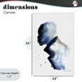 thumbnail image 3 of Stupell Industries Modern Feeling Blue Portrait Silhouette Canvas Art, 24 x 36, by Simone Elum, 3 of 7