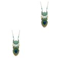 thumbnail image 2 of Collar de cadena larga con plumas de pavo real Sonducket ligero portátil colgante cómodo para viajes, 2 of 6