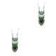 thumbnail image 2 of Qarigey Collar Cadena Larga Plumas De Pavo Real Colgante Ligero Colgante Cómodo Regalo Cumpleaños Al Aire Libre 72x11.9x3.6 2 72x11.9x3.6cm2 2piezas, 2 of 6