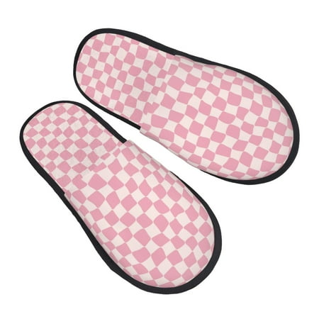 

Jgfou Irregular Plaid Print Womens Cozy Memory Foam Slippers Soft Warm Slip On House Slippers Anti-Skid Rubber Sole Creative Gifts for Women Mom Girlfriend