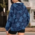 thumbnail image 3 of Uorisanigo Blue Turtle Print Hoodie Oversized Sweatshirt Size XL Loose Fashion Long Sleeve Comfy Casual Sweatshirts Soft Warm Winter Clothing Outfits, 3 of 7