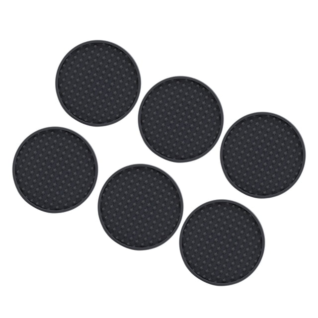 Silicone Coasterwith Holder,6Pcs Silicone Coaster Set Silicone Drink Coaster Silicone Coaster Versatile Functionality