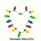 thumbnail image 3 of Adornos navideños, cadena de luces LED grandes de Navidad, 13 luces, collar de cuero luminoso, suministros festivos para usar, collar de fiesta, luces de plástico, collar de cadena de luces., 3 of 9