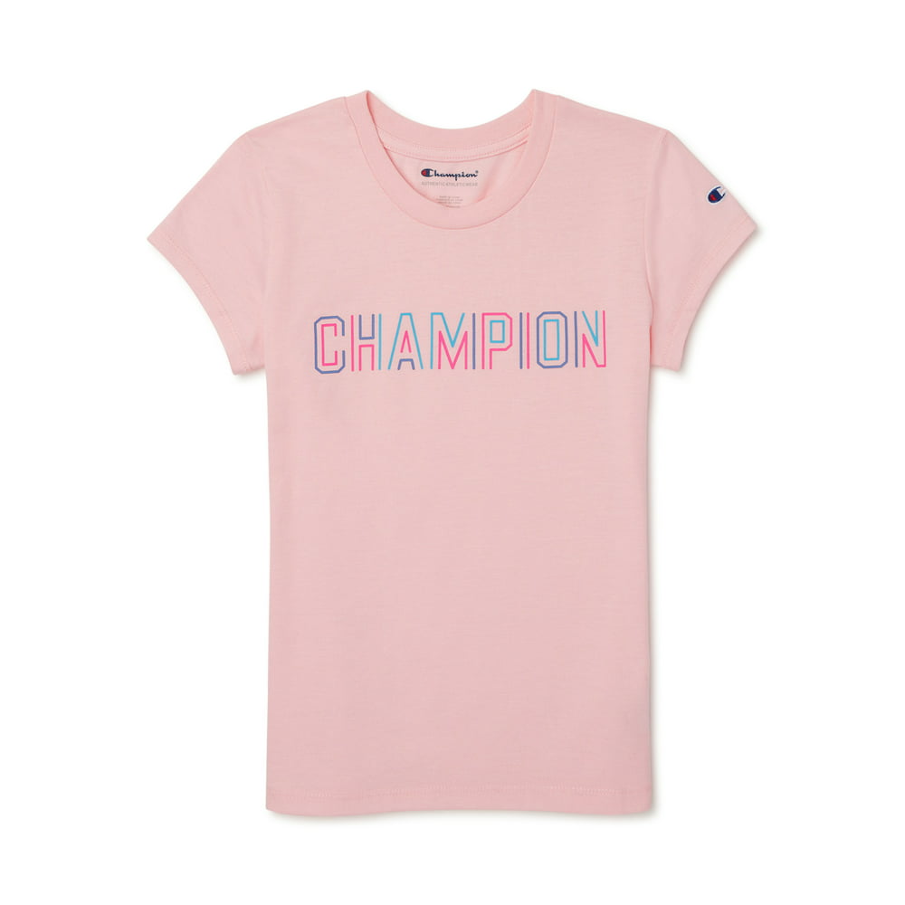 Champion - Champion Girls Classic Graphic Logo Active T-Shirt, Sizes 7 ...