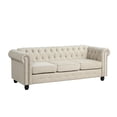thumbnail image 3 of RN Furnishings sofa loveseat chair Linen fabric Living room furniture Set-Beige, 3 of 7