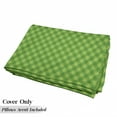 thumbnail image 5 of Irish Floor Pillow Lounger Cover, Retro Pattern in Vivid Green Cultural Checkered Traditional Tile, Nap Mat Printed Fabric Case for 5 Pillows, 88" x 36", Green Lime Green, by Ambesonne, 5 of 5