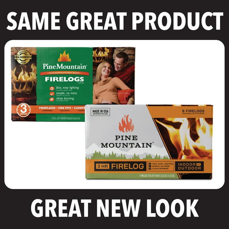 Pine Mountain Traditional 3-Hour Firelogs, Long Burning Fire Log 6 Pack -  Walmart.com