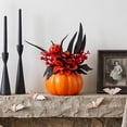 thumbnail image 6 of Fall Artificial Pumpkin Floral Centerpiece with Sunflowers and Skull for Mantel, Table and Halloween Thanksgiving Decor, Harvest Celebration, Table Accent, 6 of 6