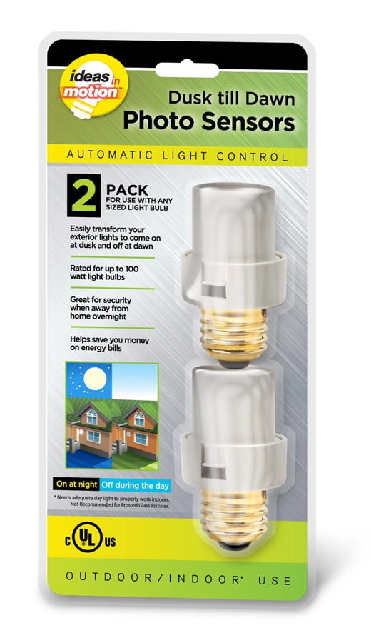 Automatic Light Sensors 2 Pack Dusk Til Dawn Light Control Walmart Com Walmart Com
