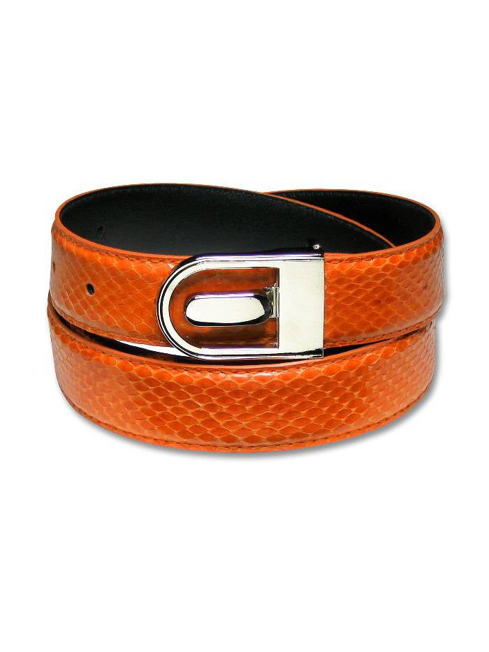 Orange snakeskin belt Clearance
