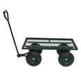 thumbnail image 6 of Ktaxon Garden Iron Wood Four Wheel Square Garden Wagon Green 86*46*97cm, 6 of 12