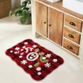 thumbnail image 4 of Jinswick Christmas Plaid Bathroom Rugs, Christmas Decorations Scalloped Joy Bath Rug, Non Slip Microfiber Xmas Festive Bath Mat for Bathroom Rug for Holiday Bathtub Sink Shower, Christmas Red, 4 of 4