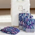 thumbnail image 4 of 4-Pcs Packing Cube Set - Lightweight Organizers For Home Organizers Vacation And Suitcases With Compression Compression Packing Cubes Travel(Feather print ), 4 of 7