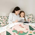 thumbnail image 5 of Manfei Funny Xmas Dinosaur Bedding Comforter Set for Kids, Merry Christmas Twin Comforter Sets, Snowman Snowflake Bedding Set, Ultra Soft Home Decor, Reversible 2-Piece, 5 of 8