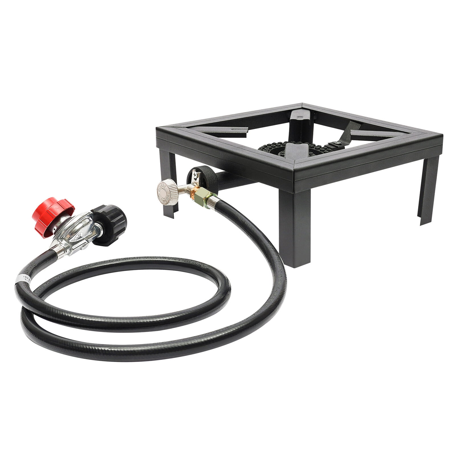 Portable Single Burner Outdoor Gas Stove Propane Cooker with Adjustable Hose