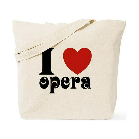 CafePress - I Love Heart Opera Tote Bag - Unisex Canvas Tote Bag, Beige, 1-Piece