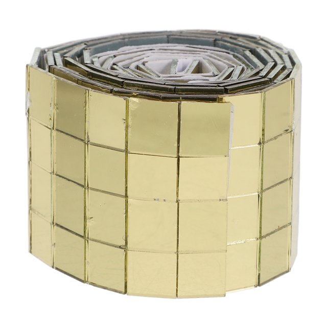 1 rollo de vidrio autoadhesivo Mini espejo cuadrado pegatina de mosaico pegatina de pared de mosaico