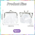 thumbnail image 2 of 6PCS Clear Coin Purses Transparent Change Purses Waterproof PVC Jelly Wallets Kiss Lock Clear Change Pouch Gifts for Women Carrying Your Change Cards Earphone Keys for diy, 2 of 9