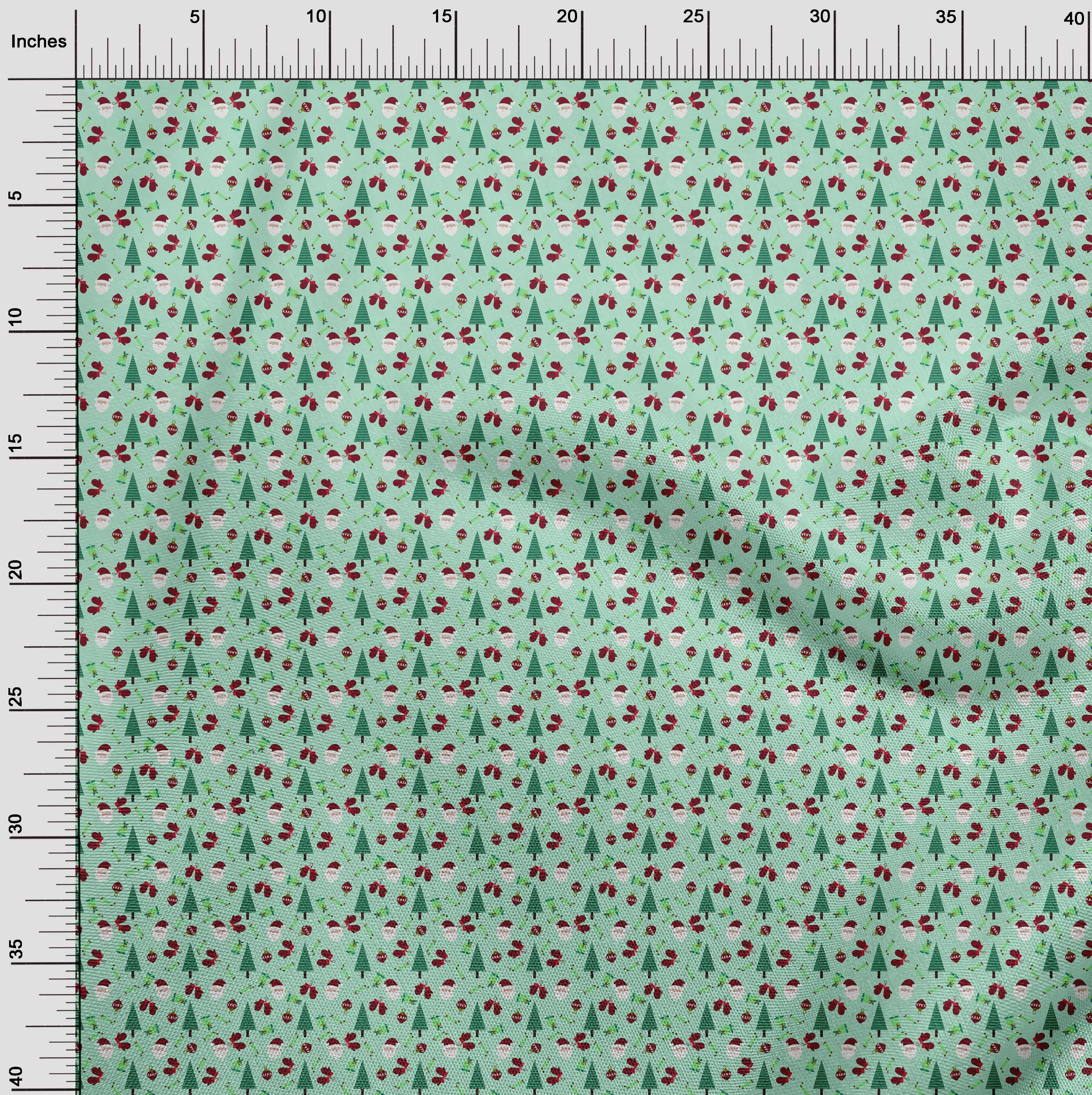 oneOone Cotton Jersey Aquamarine Fabric Christmas Dress Material Fabric Print Fabric By The Yard 58 Inch Wide