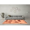 thumbnail image 3 of Ahgly Company Indoor Round Abstract Orange Modern Area Rugs, 6' Round, 3 of 4