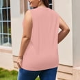 thumbnail image 4 of Mlqidk Womens Plus Size Tops Sleeveless Summer Tank Shirts Graphic T-Shirt Deep V Neck Tunic Dressy Casual Tunic Tops Pink 3XL, 4 of 5