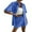Blue Outfit Set Tops+Pants_y, variant on Women's Cotton Linen 2 Piece Outfit Elegant Lounge Sets Casual Solid Color Soft Tracksuits Loose Clothes for Ladies Short Sleeve High Waisted Shorts Set Button Down Shirt Blue L