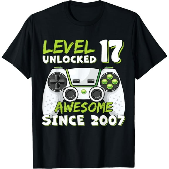 17th Birthday Decoration Men 17yr 17 Year Old Birthday T-Shirt