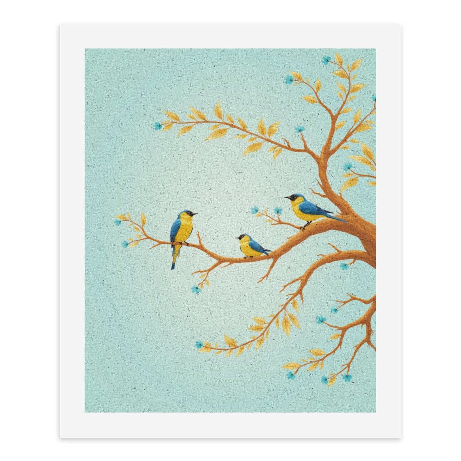Paint By Numbers Kit for Adults Beginner - DIY Colorful Birds on Branch Art Canvas Painting Kits for Adults, Frameless Paint By Number for Adults for Home Wall Decor 16x20 Inch