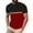 Red, variant on Maean Mens Casual Tee 2025 Summer Trendy Short Sleeve Shirts Crew Neck Color Block Fashion Tshirts