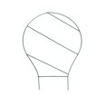thumbnail image 1 of Estante para trepar plantas, varilla de soporte, varilla de soporte de hierro, estante para flores de jardín, estante para escalar tipo globo aerostático (material: hierro), 1 of 5