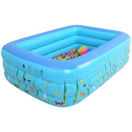 keebgyy Inflatable Rectangle Swimming Pools,Thickened Kiddie Bathtubs ...