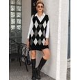 thumbnail image 5 of Zeagoo Womens Sweater Vest Dress Oversized Knitted Sleeveless Pullovers Sweaters V Neck Tank Sweater Dress Fall Winter, 5 of 6