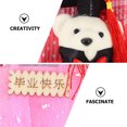 thumbnail image 4 of BRIGHTFUFU 2 PCS Graduación Bear Bouquet Cartoon Bear Doll Bouquet Flower para fiesta, 4 of 7