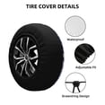 thumbnail image 2 of KLL flower Skull starry sky Pattern 14-17 inch Spare Tire Cover Universal Wheel Protector for Truck SUV Trailer Camping Rv Tire Covers-17 inch, 2 of 6