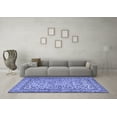 thumbnail image 3 of Ahgly Company Machine Washable Indoor Square Persian Blue Traditional Area Rugs, 5' Square, 3 of 4