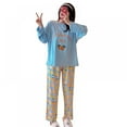 thumbnail image 3 of Women Bathrobe Lace Satin Lingerie Robe Long Sleeve Babydoll Nightie Robes Kimono Robe, 3 of 6