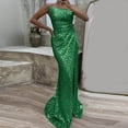 thumbnail image 4 of Sngxgn Women Full Slips Sexy Chemise V Neck Straight Dress(Green,S), 4 of 6