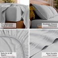 thumbnail image 5 of Mellanni 6 Piece Bed Sheet Set Brushed Microfiber, Extra Deep Pocket, Queen, Light Gray, 5 of 7