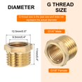 thumbnail image 2 of 2 Pcs Reductor de Latón Tapón Hexagonal G1/4" Macho x G1/8" Hembra Adaptador de Tubería con Rosca con Cinta PTFE, 2 of 6