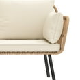 thumbnail image 5 of Craftian All-Weather Wicker Outdoor Loveseat with Soft Cushion, 2-Seat Rattan Sofa - Beige, 5 of 9