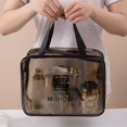 thumbnail image 3 of Bolsas De Maquillaje pvc Impermeable Bolso De Cosméticos Portátil Bolsa De Almacenamiento De Artículos De Tocador Gran Capacidad Mujeres Viaje Natación Transparente Niñas Aseo Organizador, 3 of 4