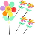 thumbnail image 4 of FNNMNNR 5 Pcs Blue Pinwheels Bulk Rainbow Wind Spinner Sunflower Windmill Outdoor Decor, 4 of 8