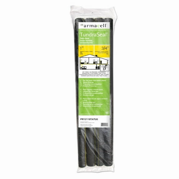 Armacell TundraSeal Self Sealing 1 in. X 3 ft. L Polyethylene Foam Pipe Insulation