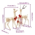 thumbnail image 2 of vidaXL Reindeer Family Gold Mesh, Metal Large Reindeer Family Other, 2 of 6