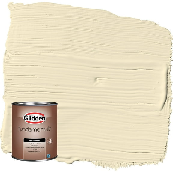 Glidden Fundamentals Soleil / Yellow Semi-Gloss Exterior Paint, 1 Gallon